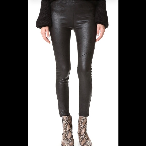Free People Pants - Free People vegan leather skinny leggings. Size 4